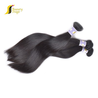 Natural virgin human kinky silky straight hair extensions,wholesale black brazil human hair extension