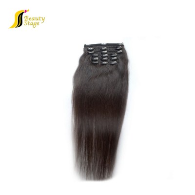 Unproocessed clip on hair extensions,virgin brazilian hair 200g clip in hair extensions,clip in hair extensions for white women